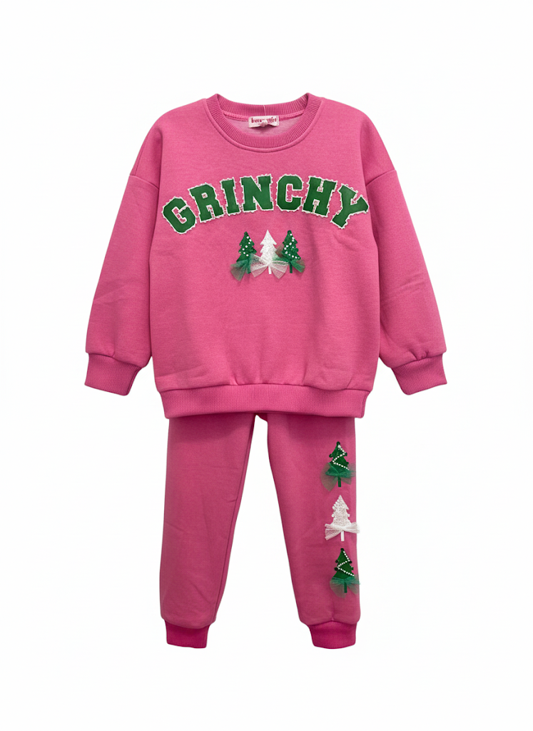 Holiday Girl "Grinchy" Sweatshirt/Jogger Set