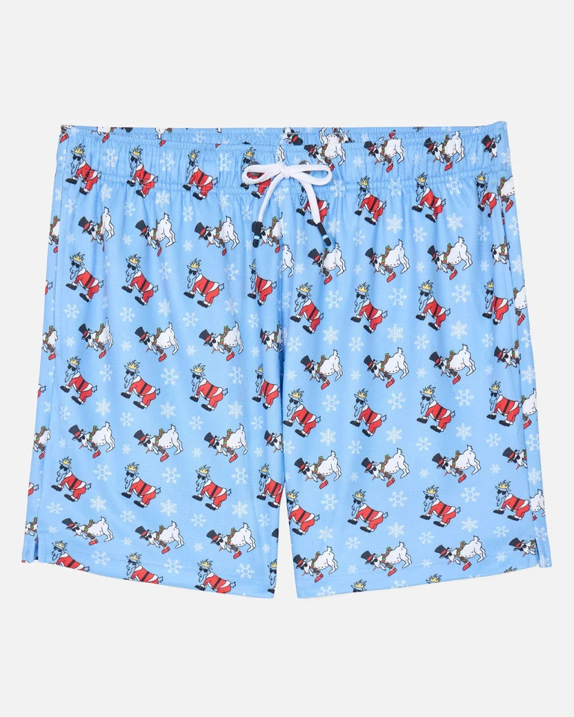 GOAT Santa & Snowman Shorts