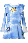 Waffle Knit, L/S Tie Dye Dress