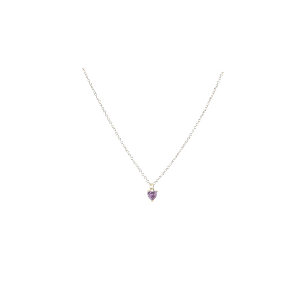 16" 18K Gold Plated Birthstone Necklace