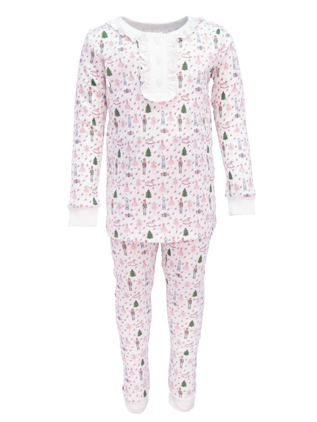 Girl's 2pc Pima Cotton Christmas PJ's