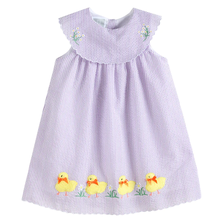 Fuzzy Chick & Flowers Dress