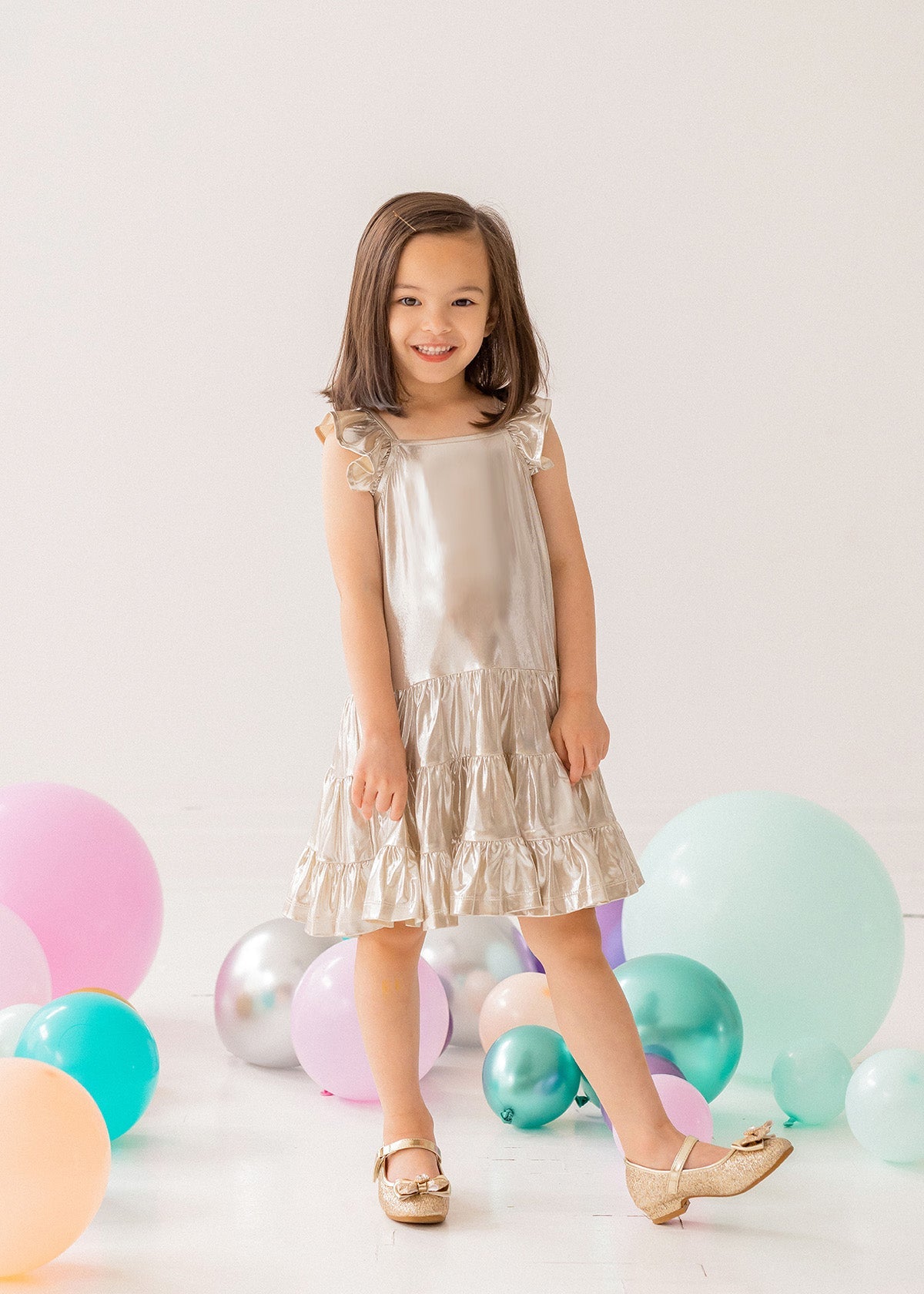 Girl Shine Bright Grey Dress
