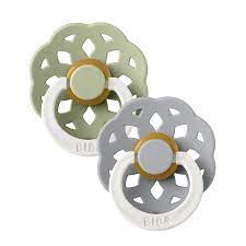 BIBS 2 Pk  Latex Pacifiers, Round