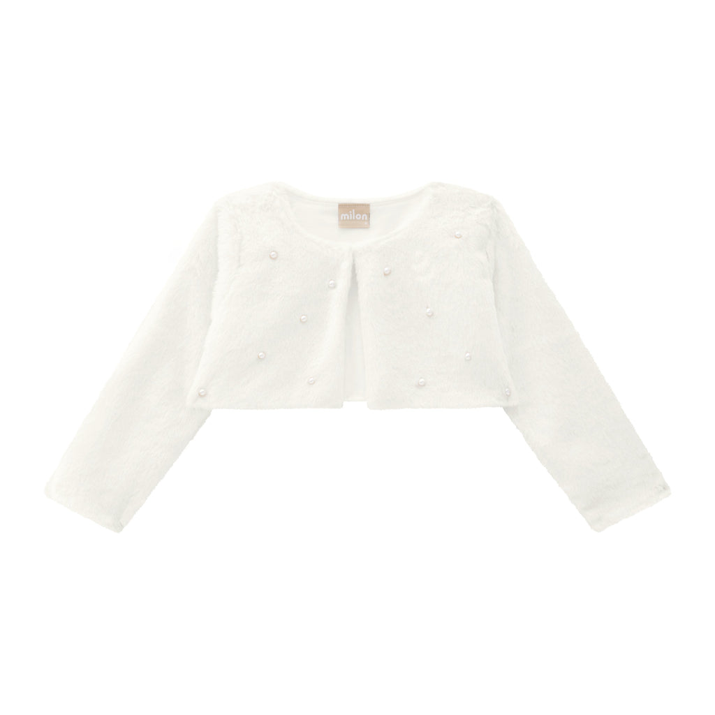 Junior & Girl Pearl Faux Fur Shrug