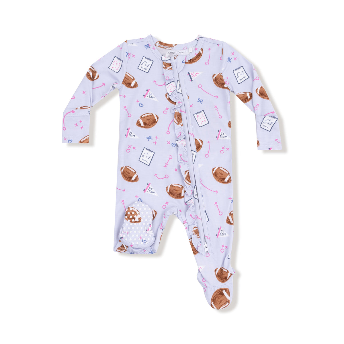 Baby Girl Bamboo Ruffled Footie Pj