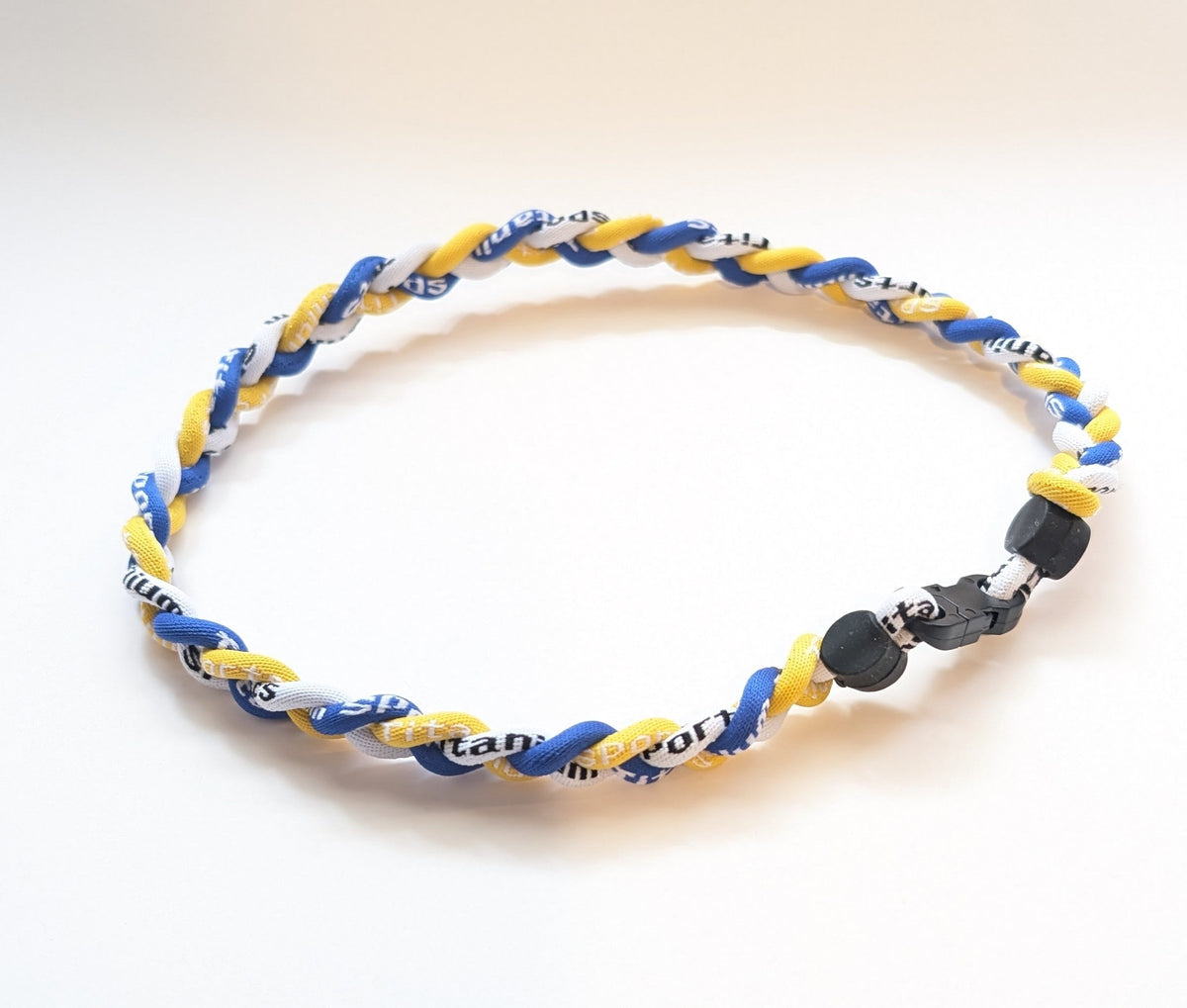 3 Rope Braided Tornado Titanium Sport Baseball 18" Necklace