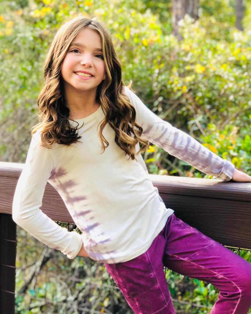 Junior Tie Dye L/S Top