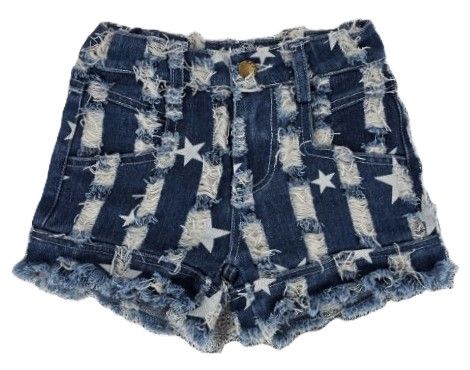Girl Star Spangled Denim Shorts