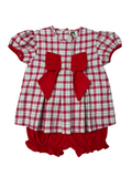Christmas Plaid Bloomer Set