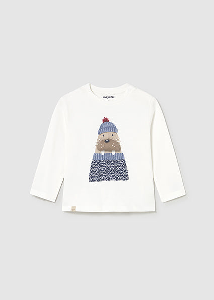 Baby Appliqued Walrus L/S T-Shirt