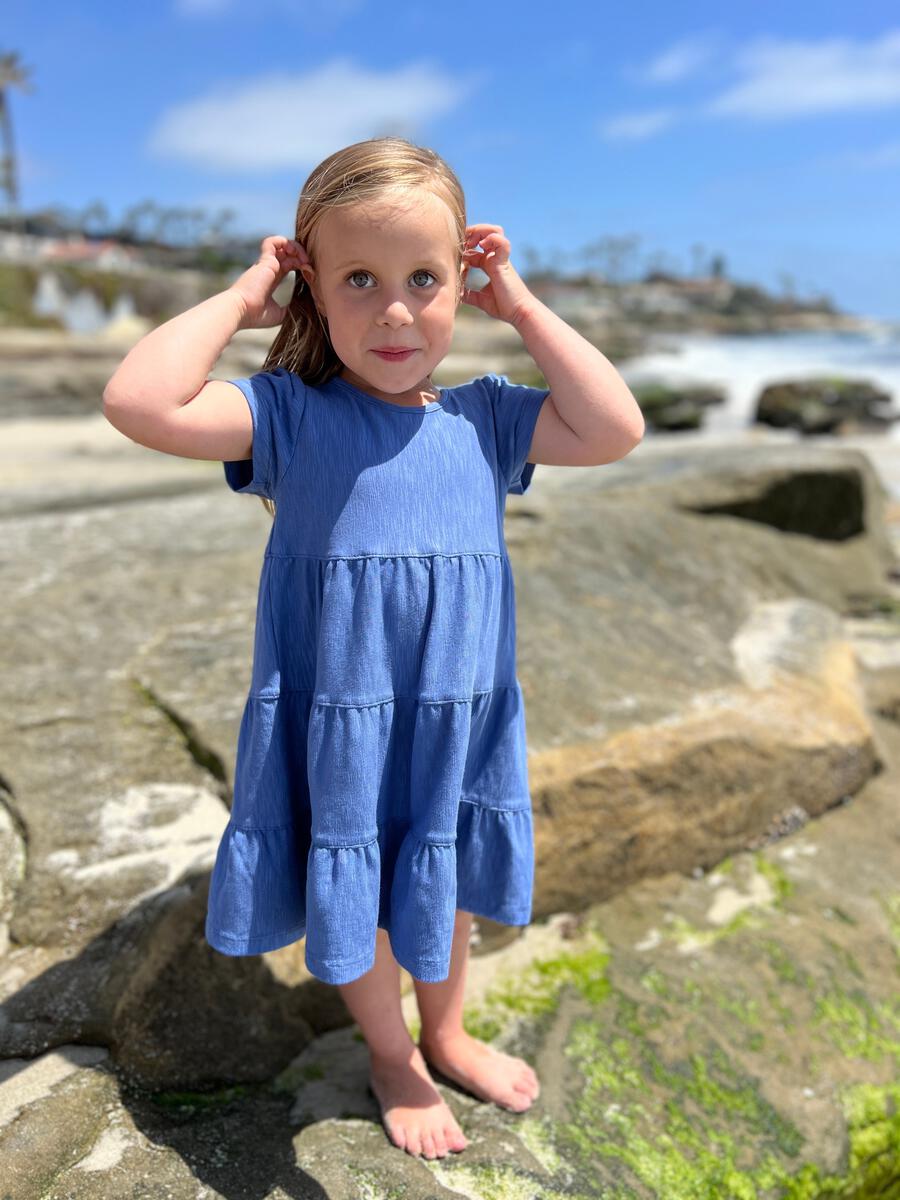 Iona  S/S Ruffled Tiered Dress