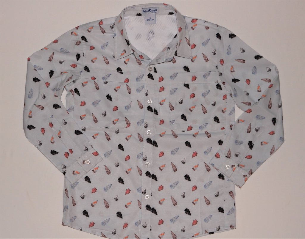 Boy's L/S Button Down , UPF 50 Shirt