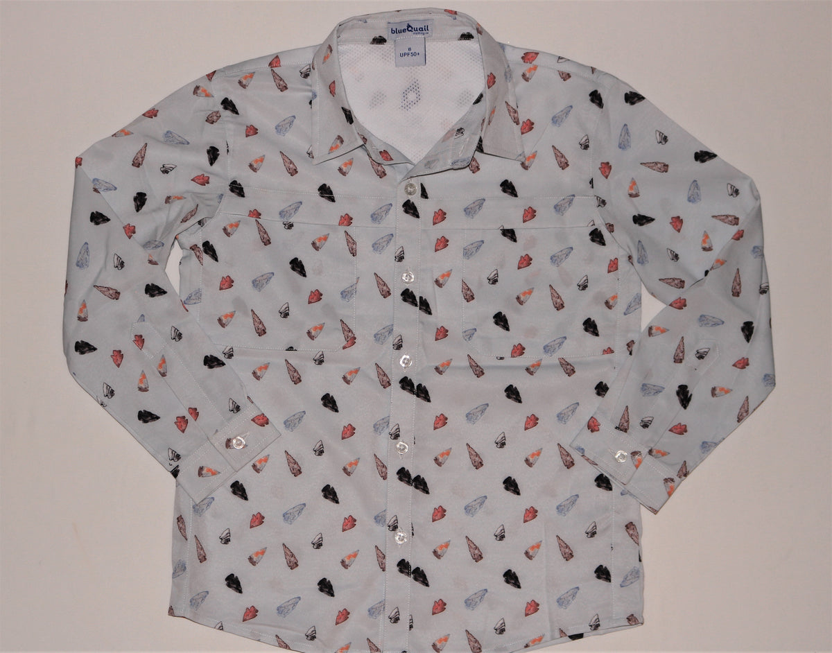 Boy's L/S Button Down , UPF 50 Shirt