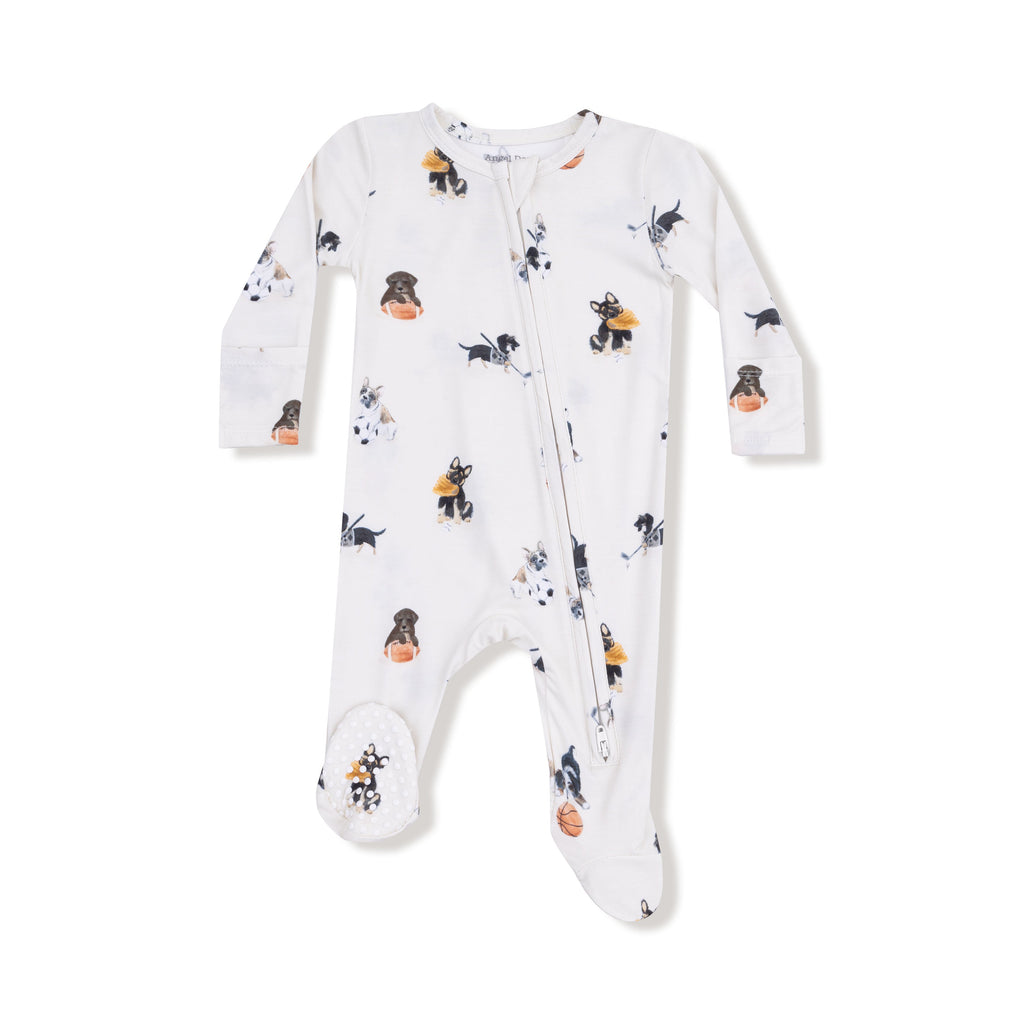Baby Boy Bamboo 2-Way Zip Footed PJ