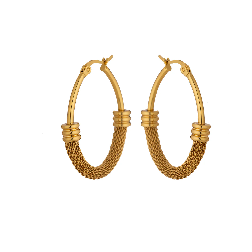 Modern Oblong Hoop Earring