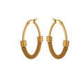 Modern Oblong Hoop Earring