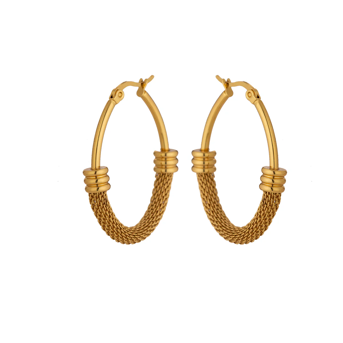 Modern Oblong Hoop Earring