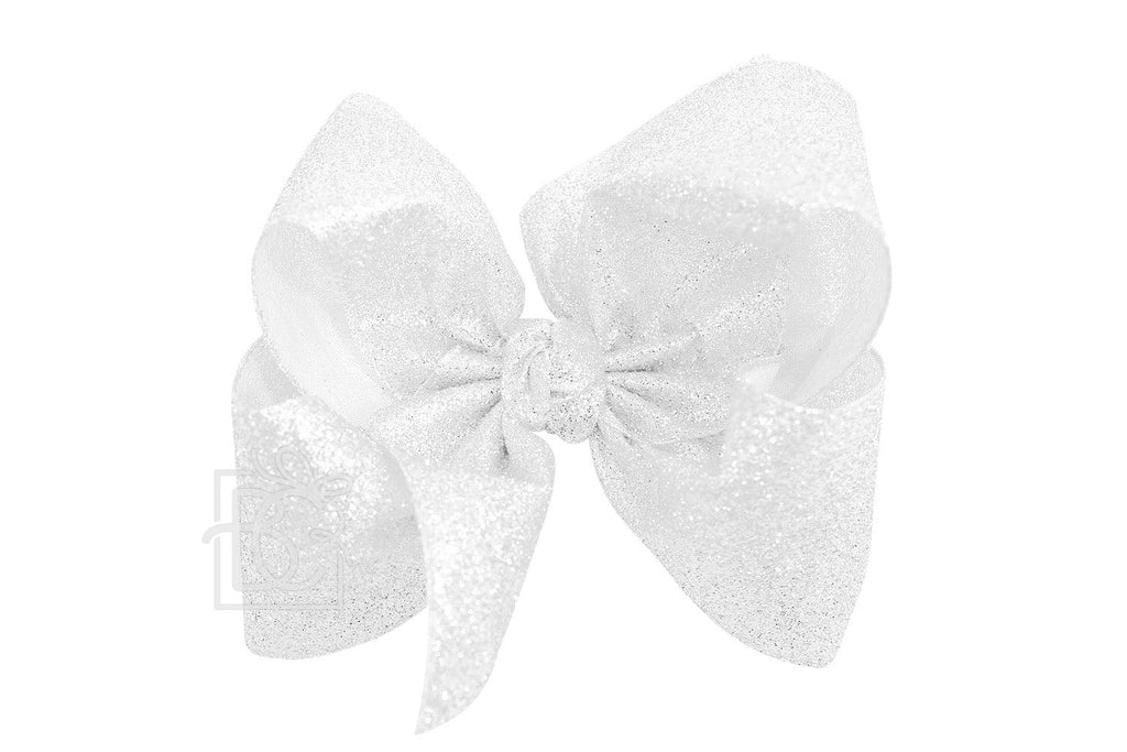 5.5"x2.5" XL Metallic Glitter Bow w/Aligator Clip