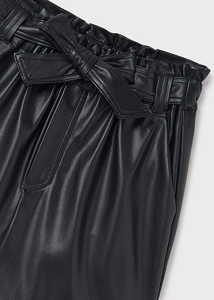 Junior Faux Leather Dressy Shorts