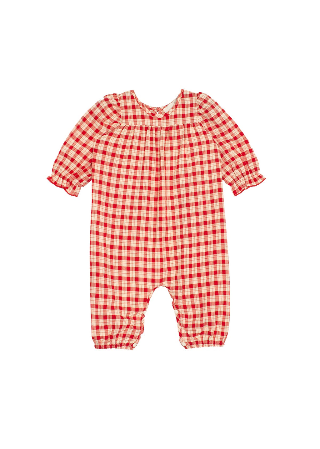 Checked Woven Plaid Romper