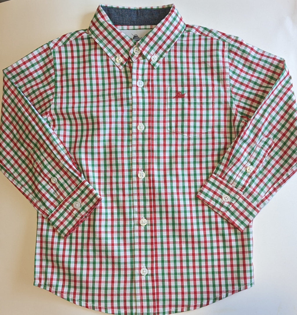 Christmas Plaid Dress Shirt