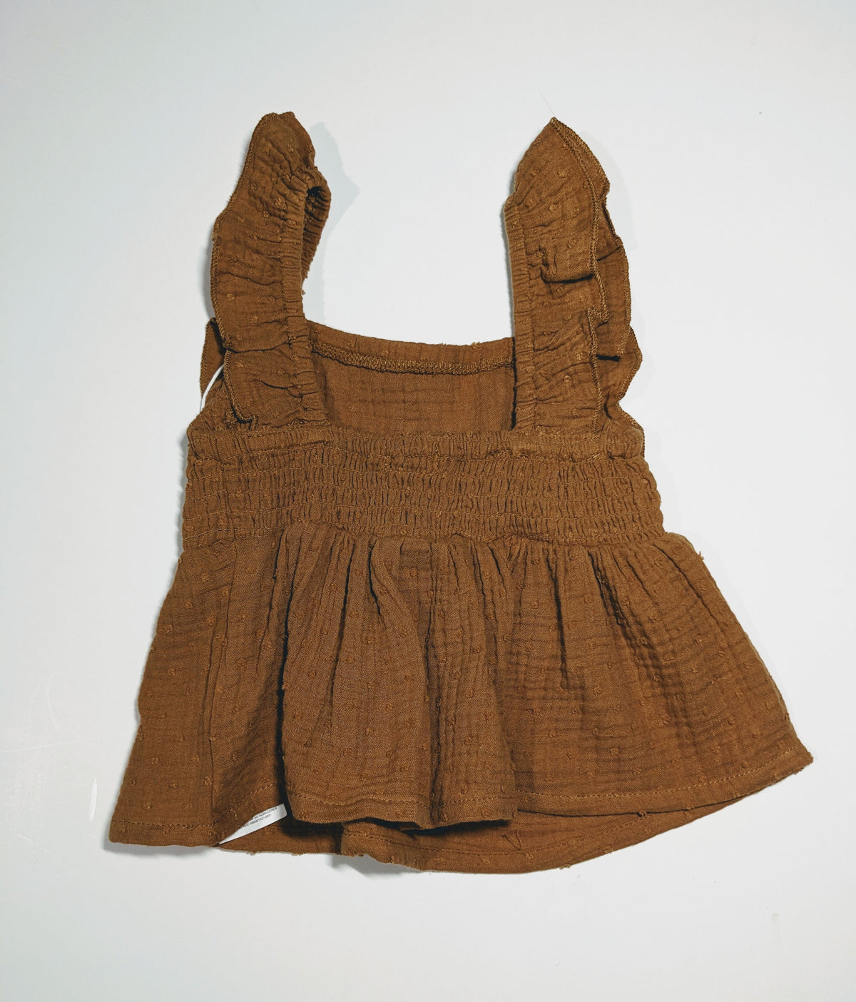 Girl Flutter Strap Muslin Top