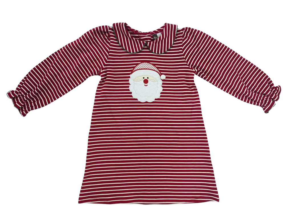 Girl's Christmas Santa Stripe L/S Dress