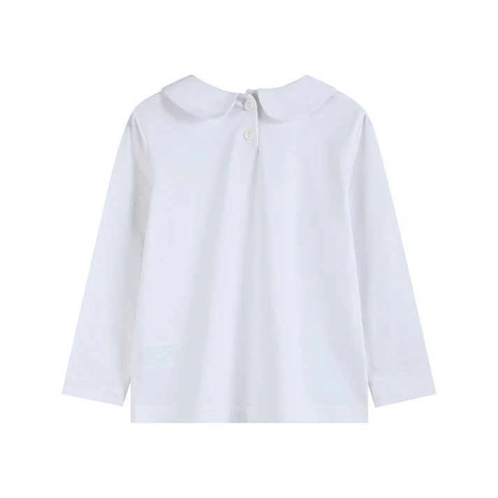 Cotton  Santa Appliqued Collard Shirt