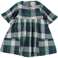 Korin Flared sleeve Plaid Dress