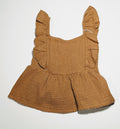 Girl Flutter Strap Muslin Top