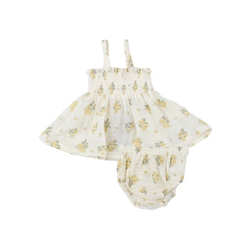 Baby/Toddler Muslin Smocked Top-Bloomer Set