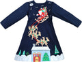 Santa & Sleigh Corduroy L/S Dress