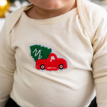 Baby Christmas Truck Patch Bodysuit