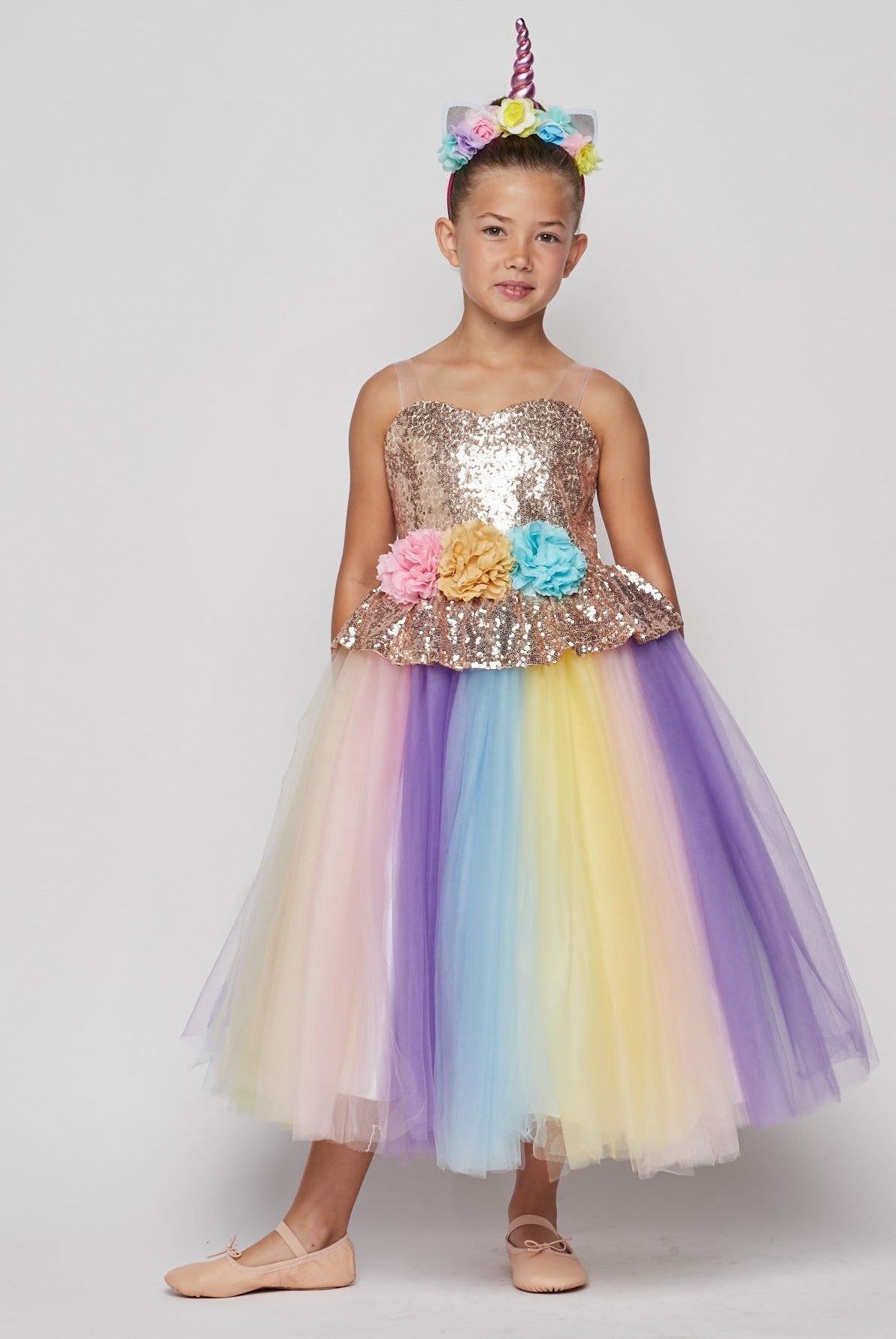 Sequined Unicorn Dress w/Headband