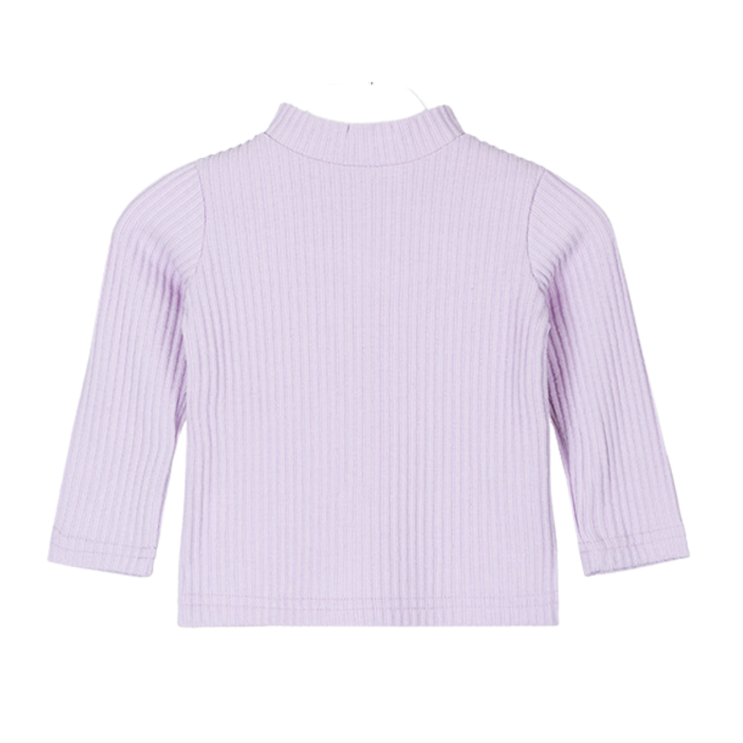 Baby/Toddler L/S Girl Mock Ribbed Turtleneck