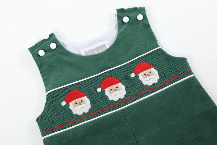 Boys' Santa Smocked Overalls