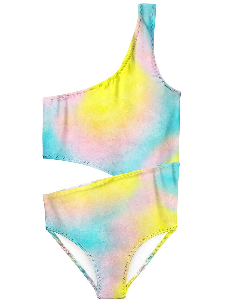 Junior One Shoulder, Side Cut 1 Pc Swimsuit