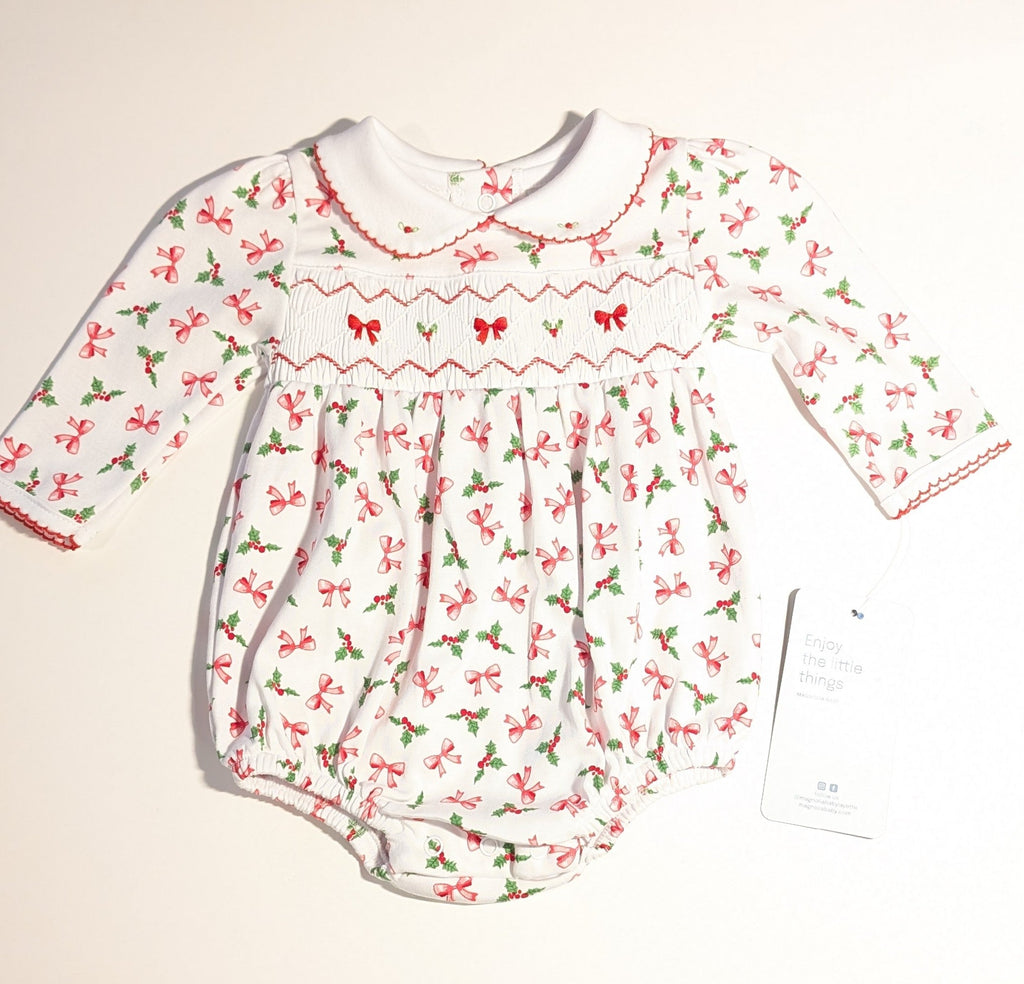 Classic Smocked Collared L/S Bubble