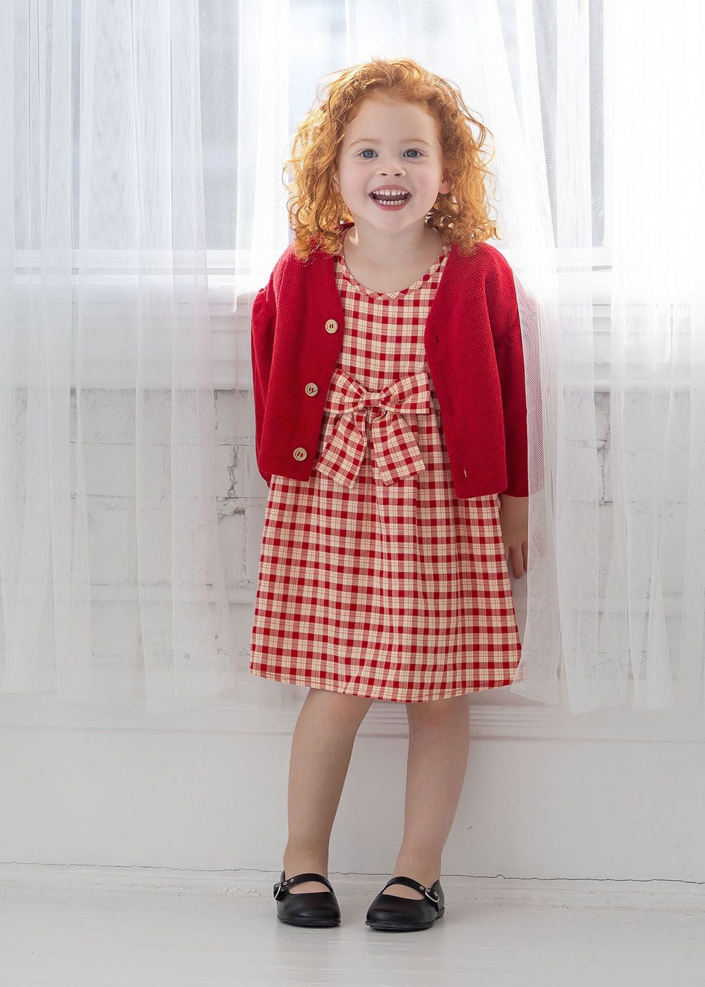 Checked Woven S/S Dress