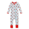 Blue Santa Face Zip Up Layette