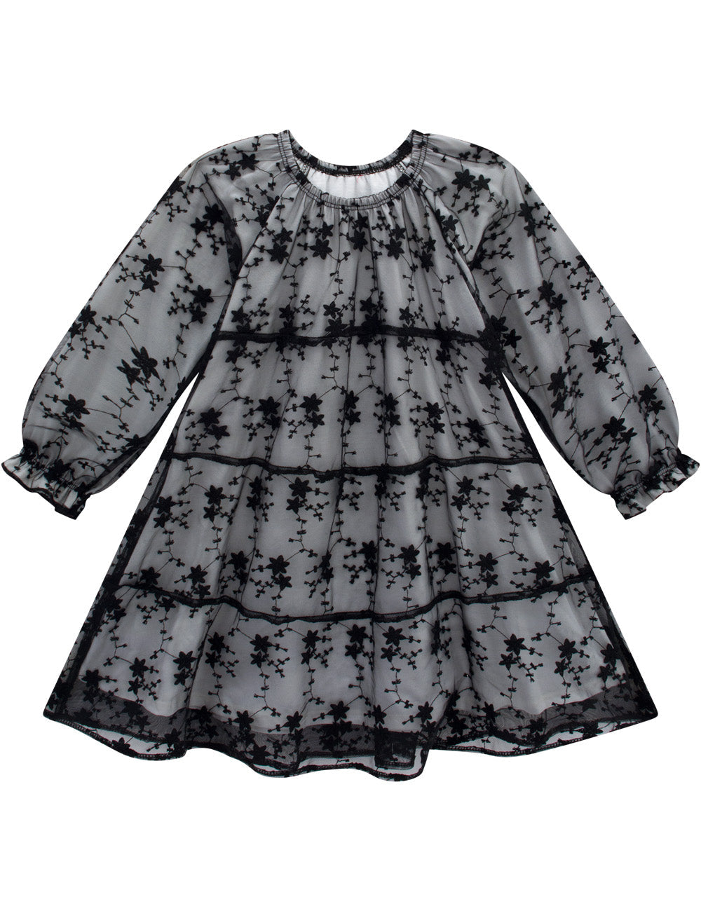Girl Lace L/S Over-lay Dress