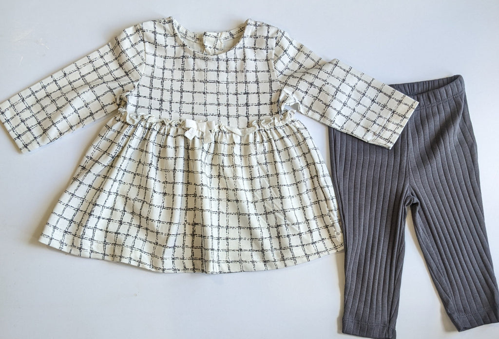 Baby & Toddler Girl 2 pc Neutral Tunic Print  Outfit