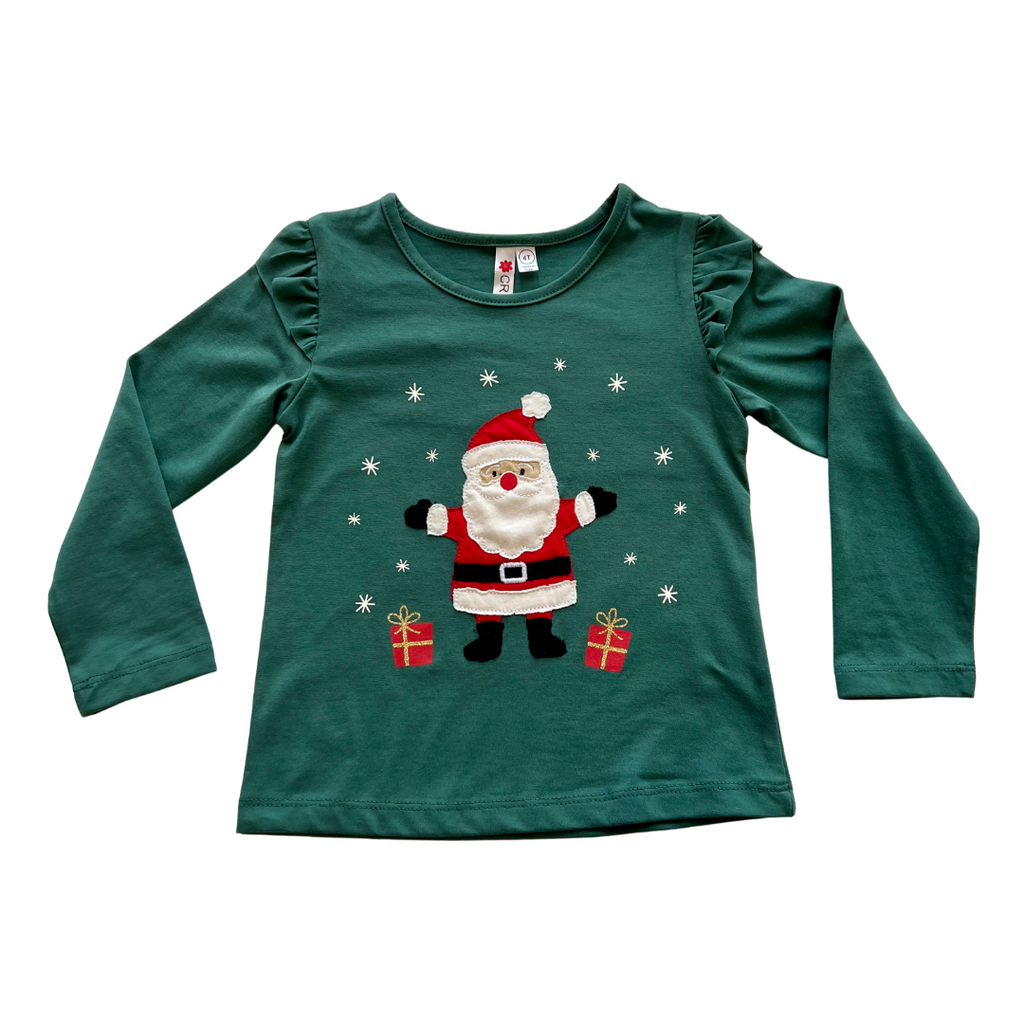 Girl L/S Christmas Applique T-Shirt