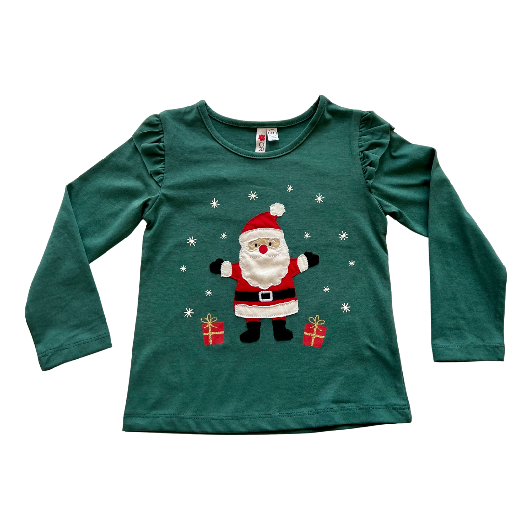 Girl L/S Christmas Applique T-Shirt