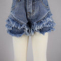 Girl Frayed Tiered  Denim shorts