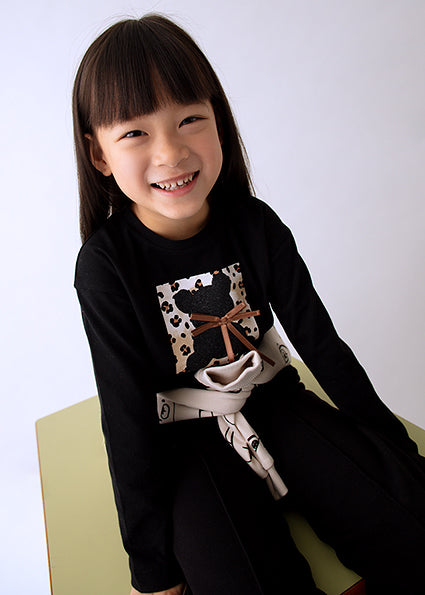 Girl L/S Bear Top