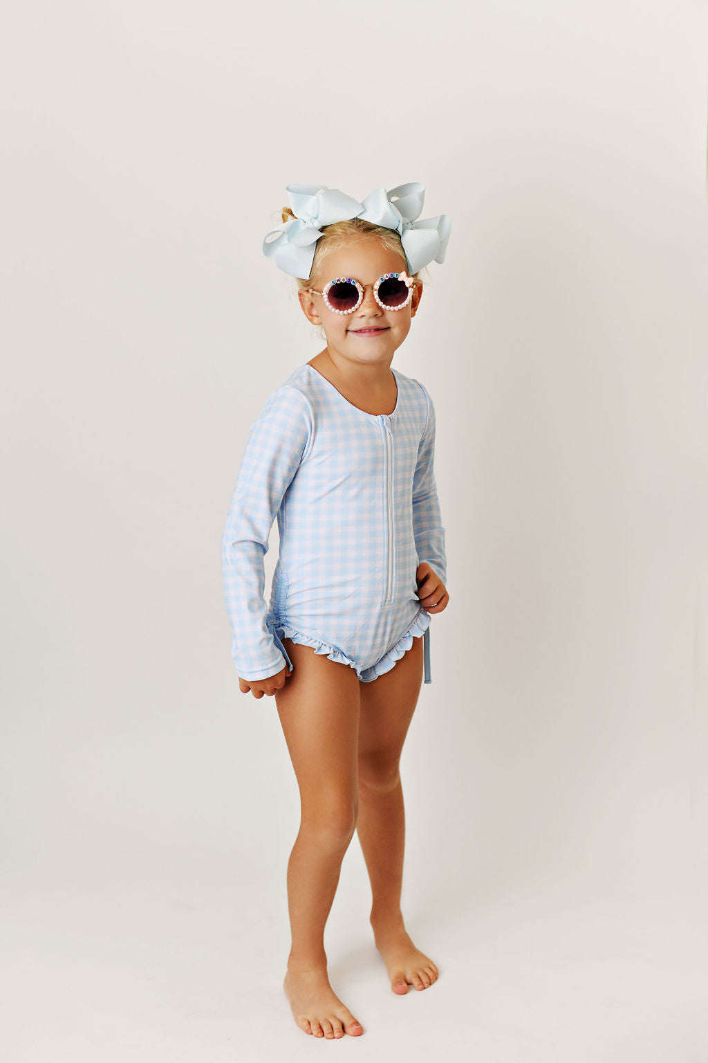 Girl 1 pc Rashguard Swimsuit