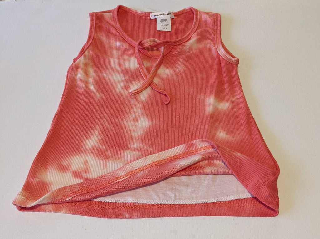 Tween Tie Dye Keyhole Tank Top