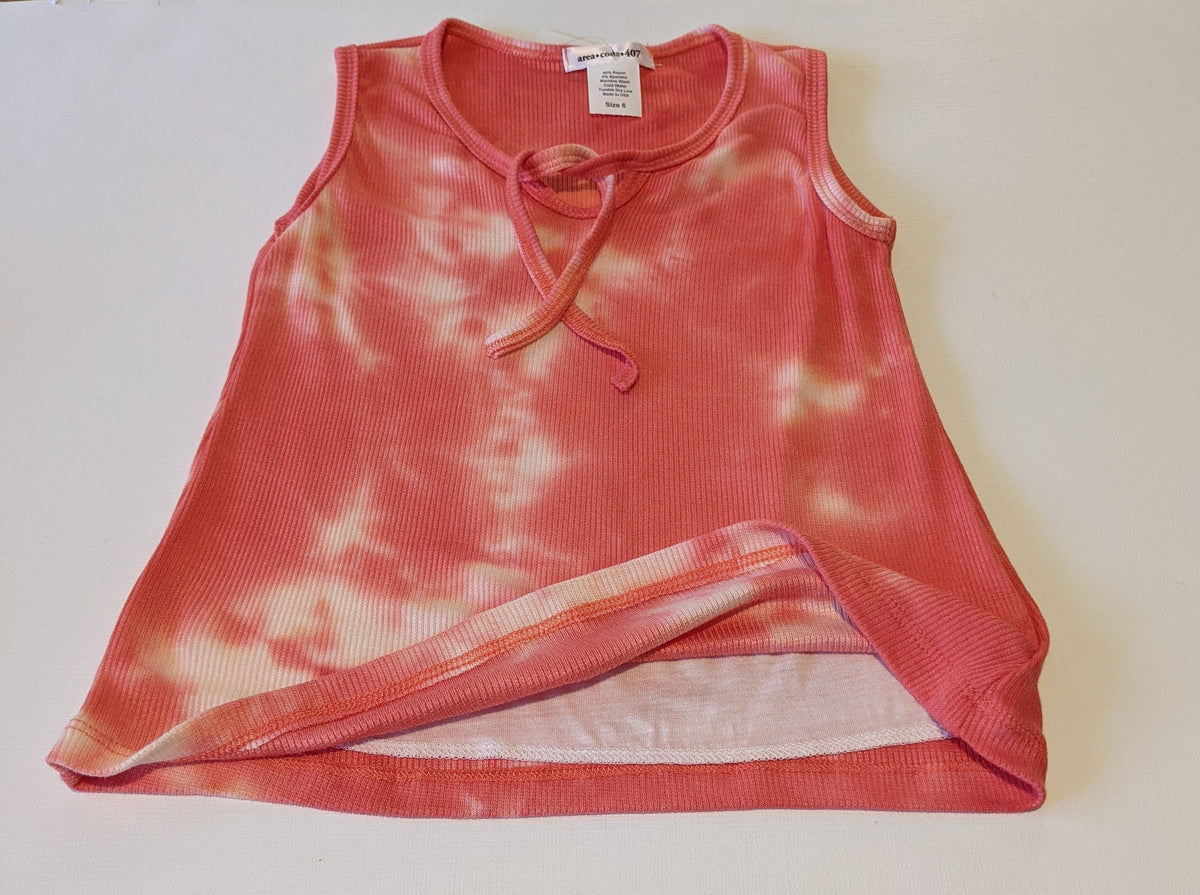 Tween Tie Dye Keyhole Tank Top